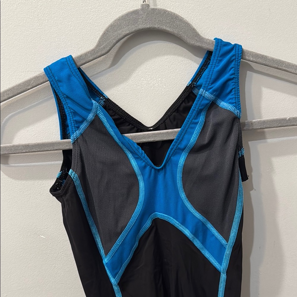 GK Black & Blue Racer-Back Gymnastics Leotard - Picture 2 of 4
